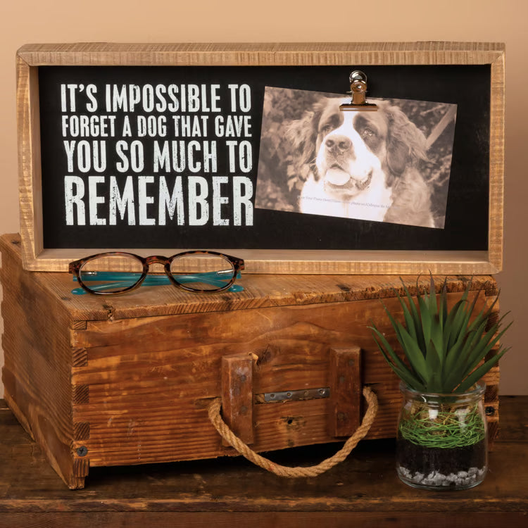 It's Impossible to Forget a Dog Inset Box Frame