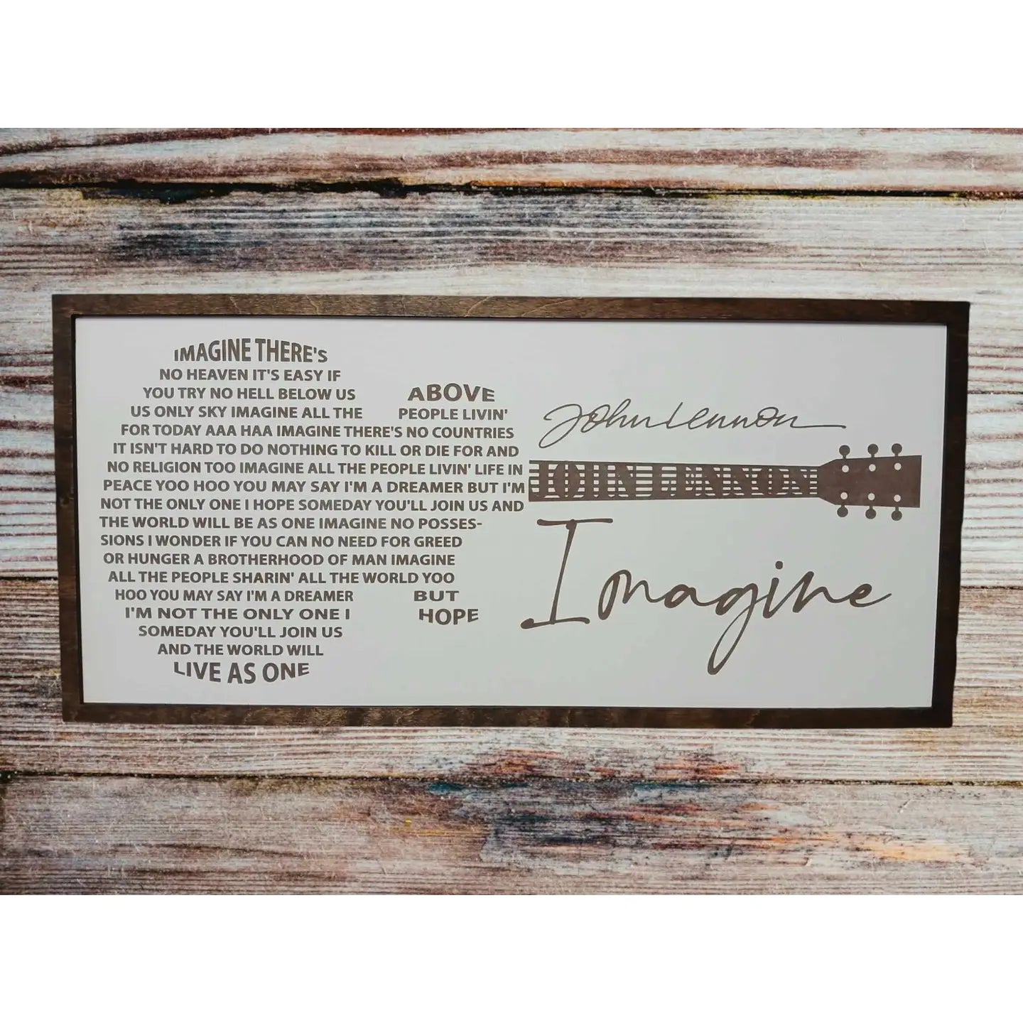 John Lennon Imagine Lyrics Sign