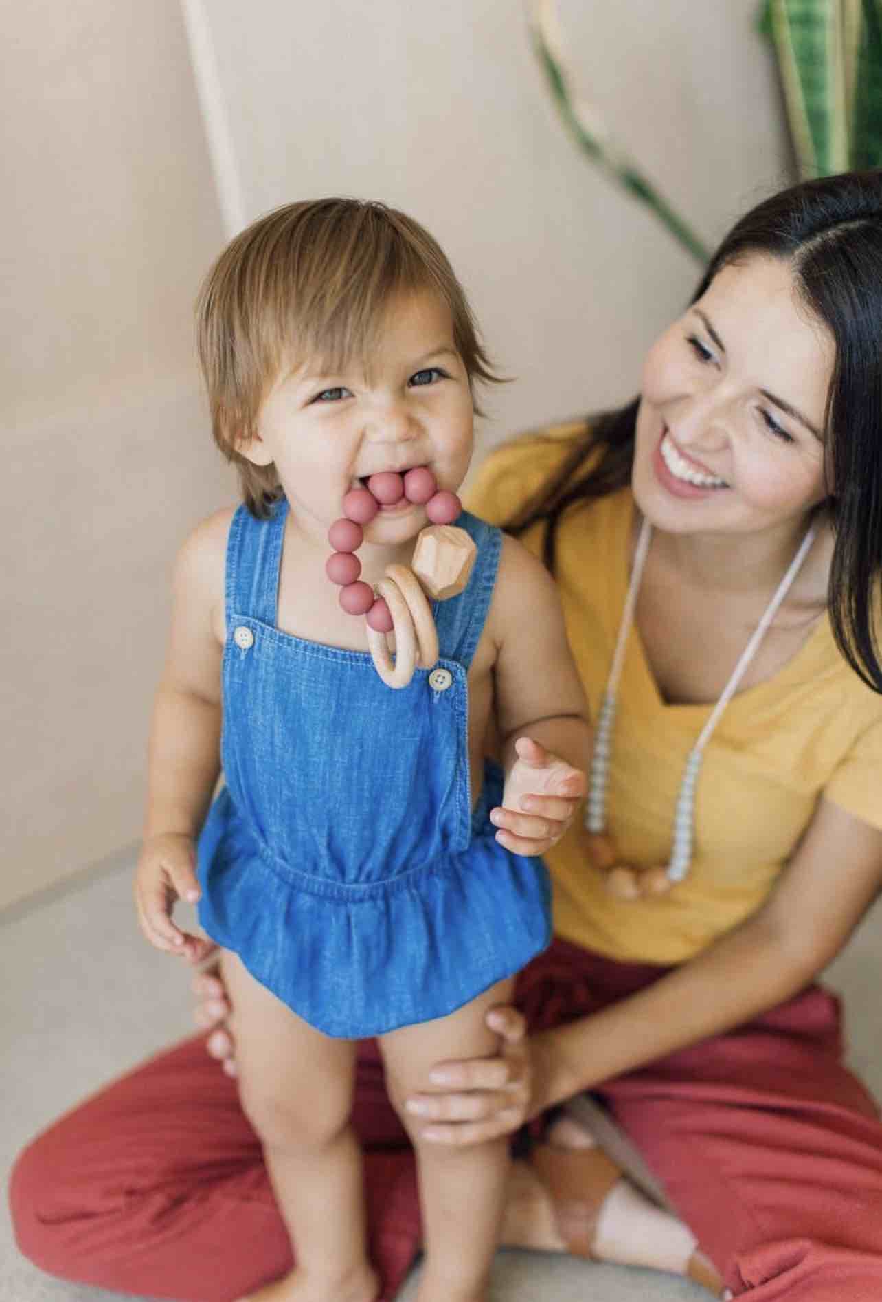 Hayes Silicone and Wood Teether Ring