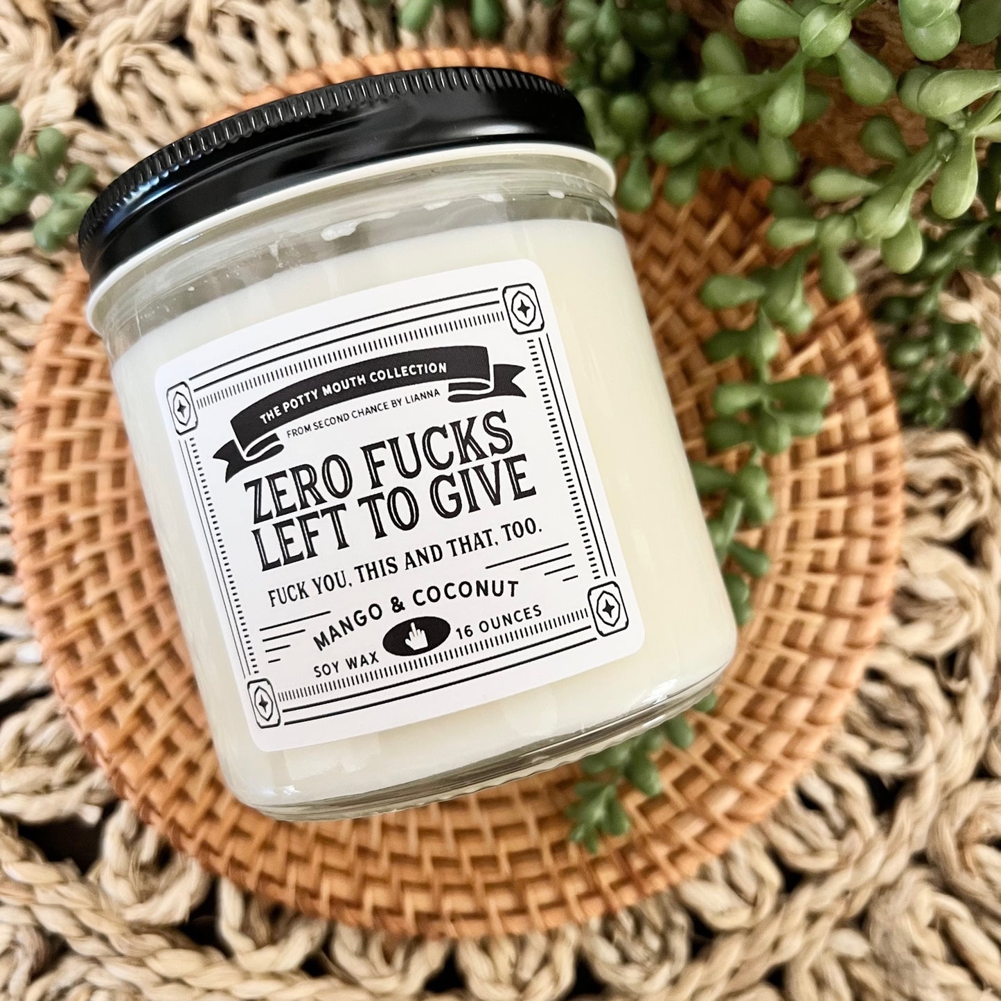 Zero Fucks Left To Give - Potty Mouth Candle