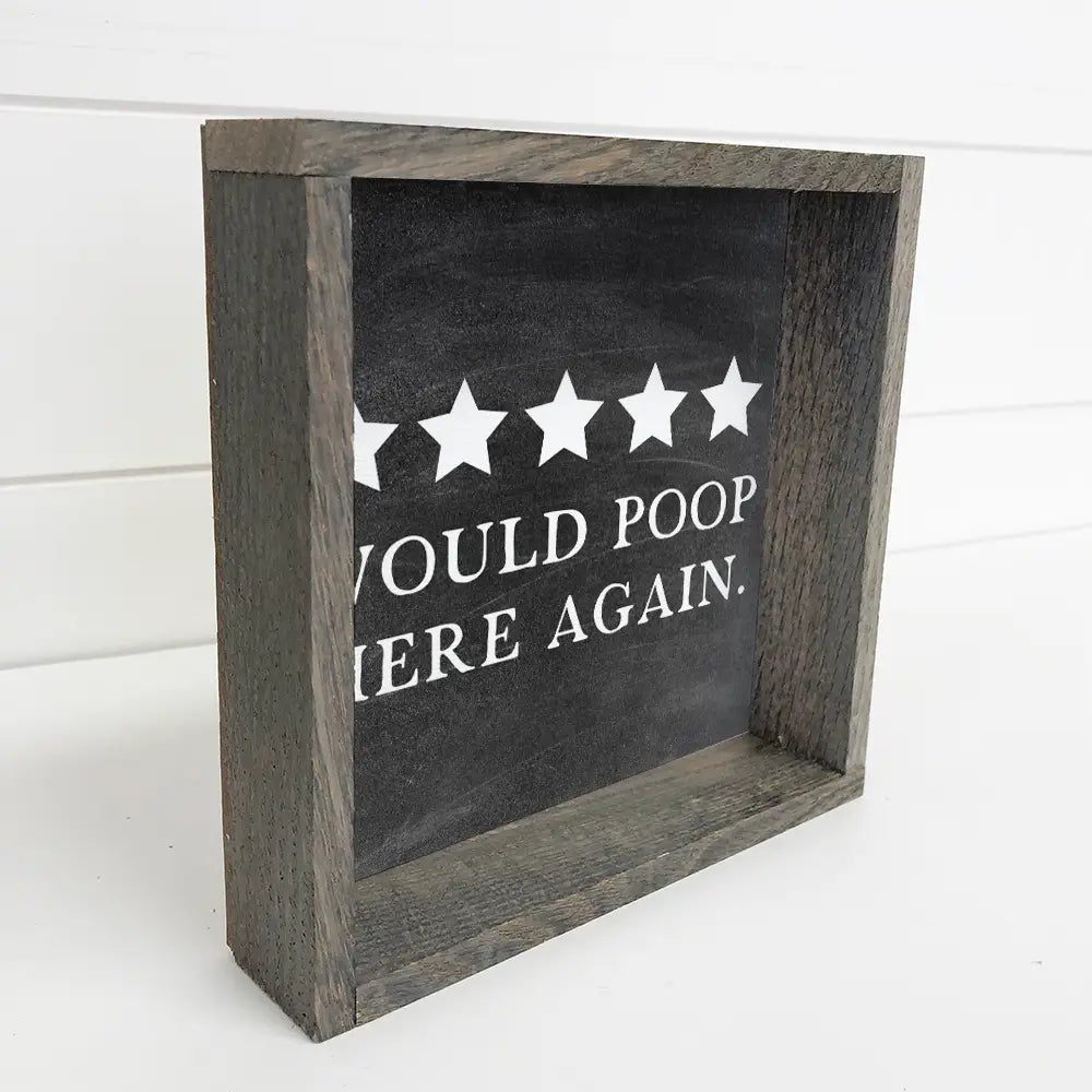 Would Poop Here Again Sign