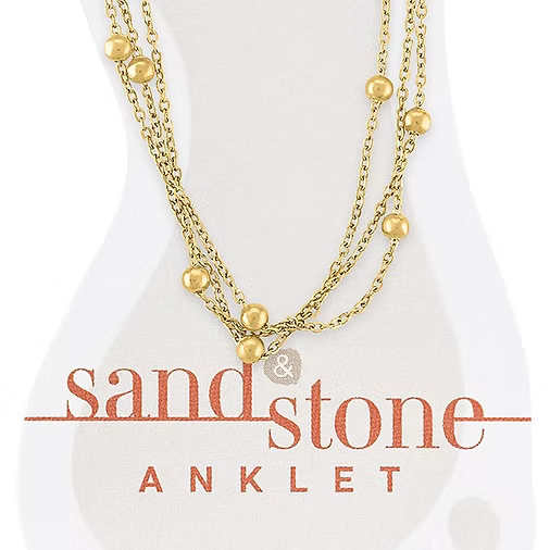 Sand & Stone Anklets (Gold)