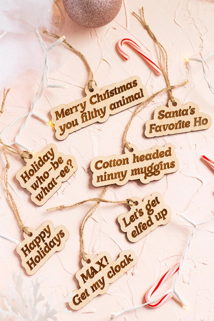 Santa's Favorite Ho Wood Ornament