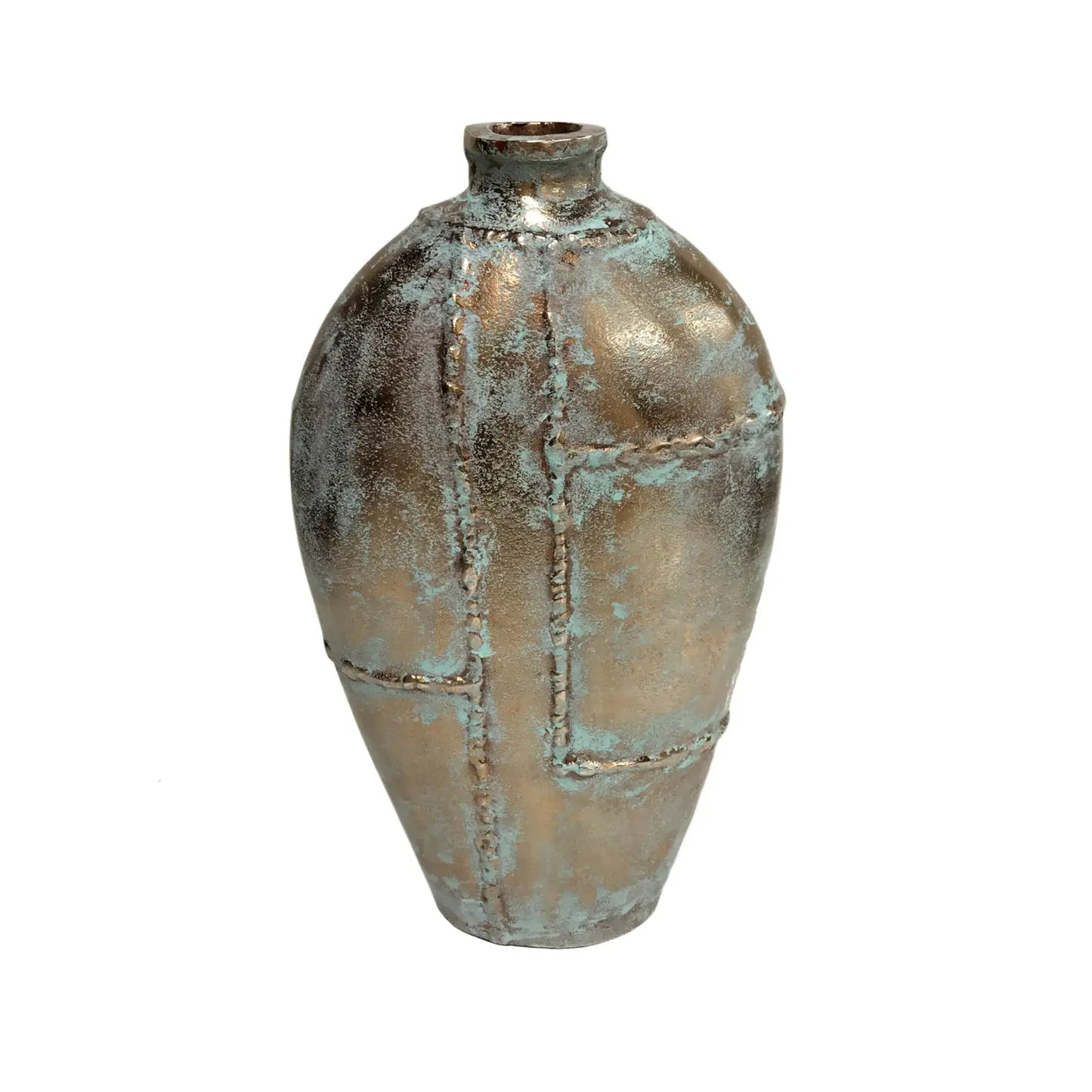 Caribbean Copper Teardrop Vase