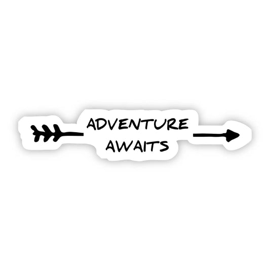 Adventure Awaits Arrow Sticker