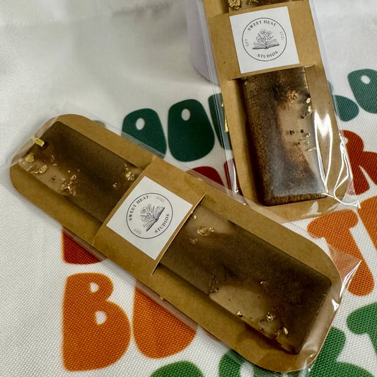 Bronze and Gold Flake Resin Bookmark