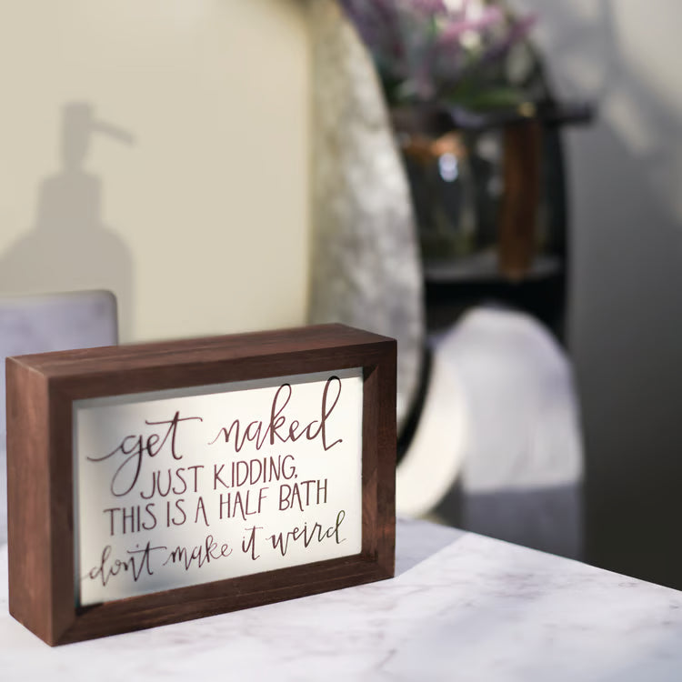 Half Bath Inset Box Sign