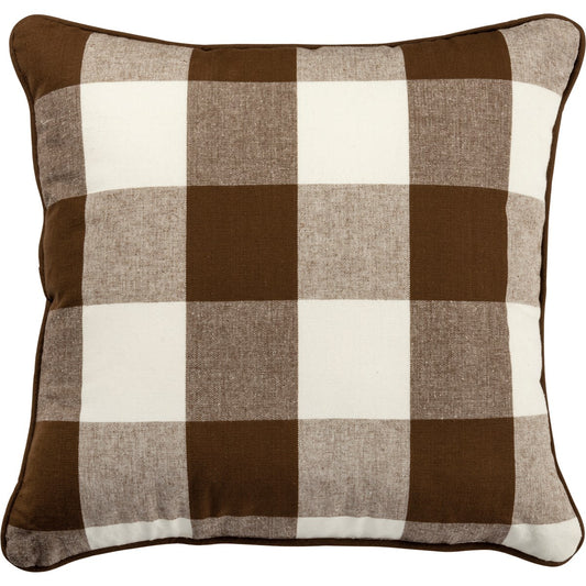 Brown Buffalo Check Pillow