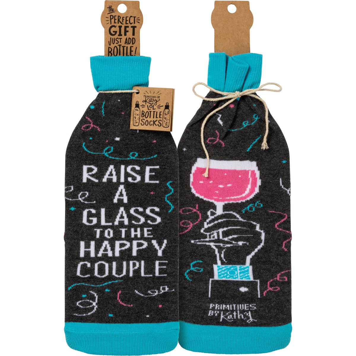 Raise A Glass To The Happy Couple Bottle Sock