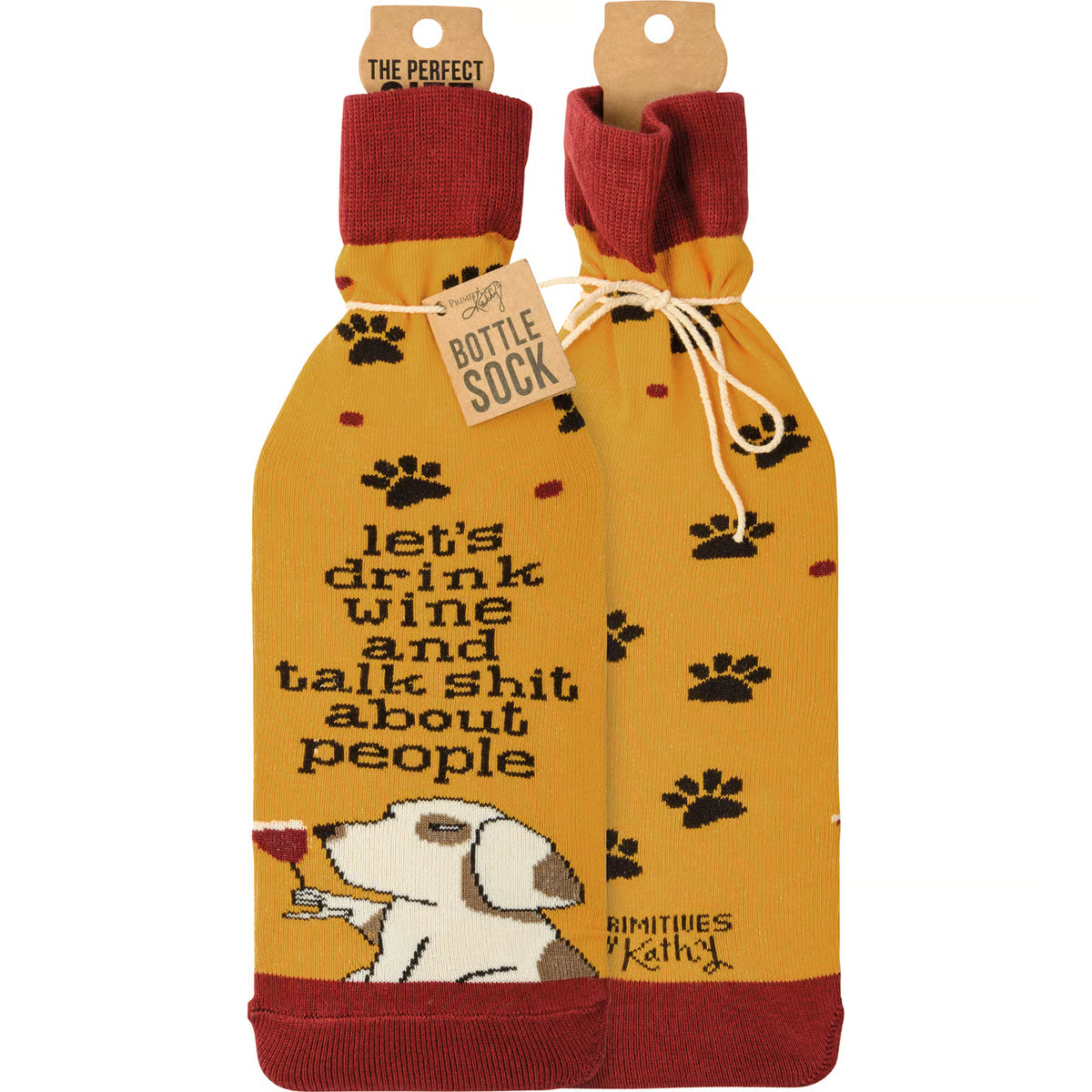 Let's Drink Wine And Talk Bottle Sock