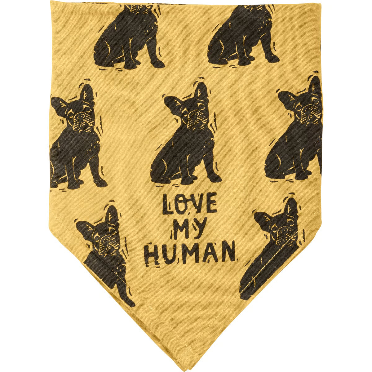 Frenchie/Love My Human Small Pet Bandana