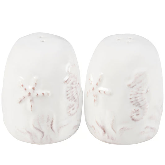 Embossed Beach Salt and Pepper Shakers