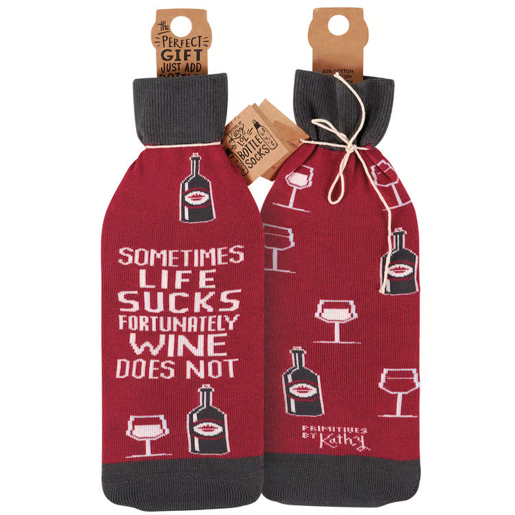 Fortunately Wine Bottle Sock