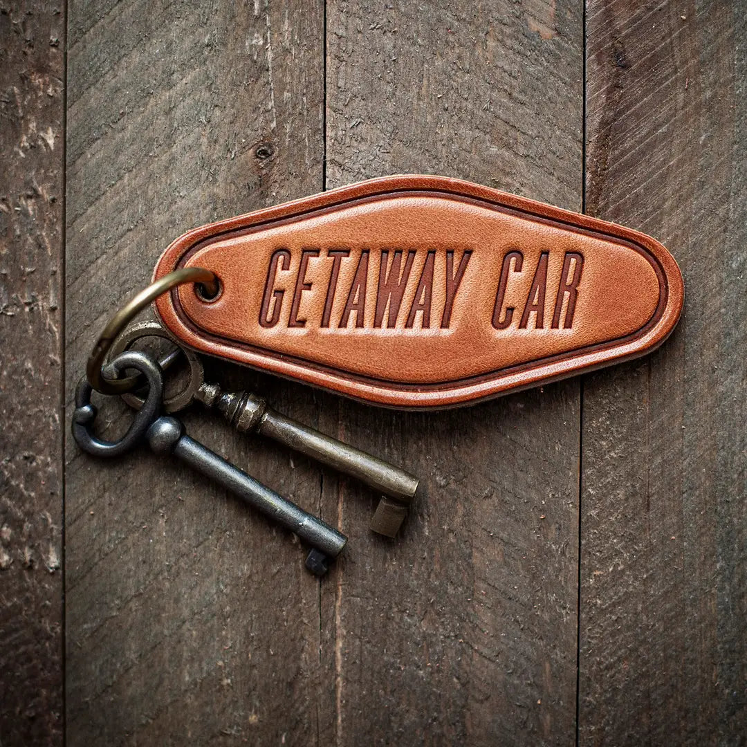 Getaway Car Leather Keychain Motel Style