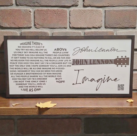 John Lennon Imagine Lyrics Sign