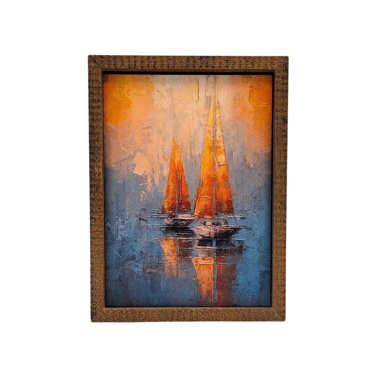 Abstract Summer Sailboats Watercolor Print