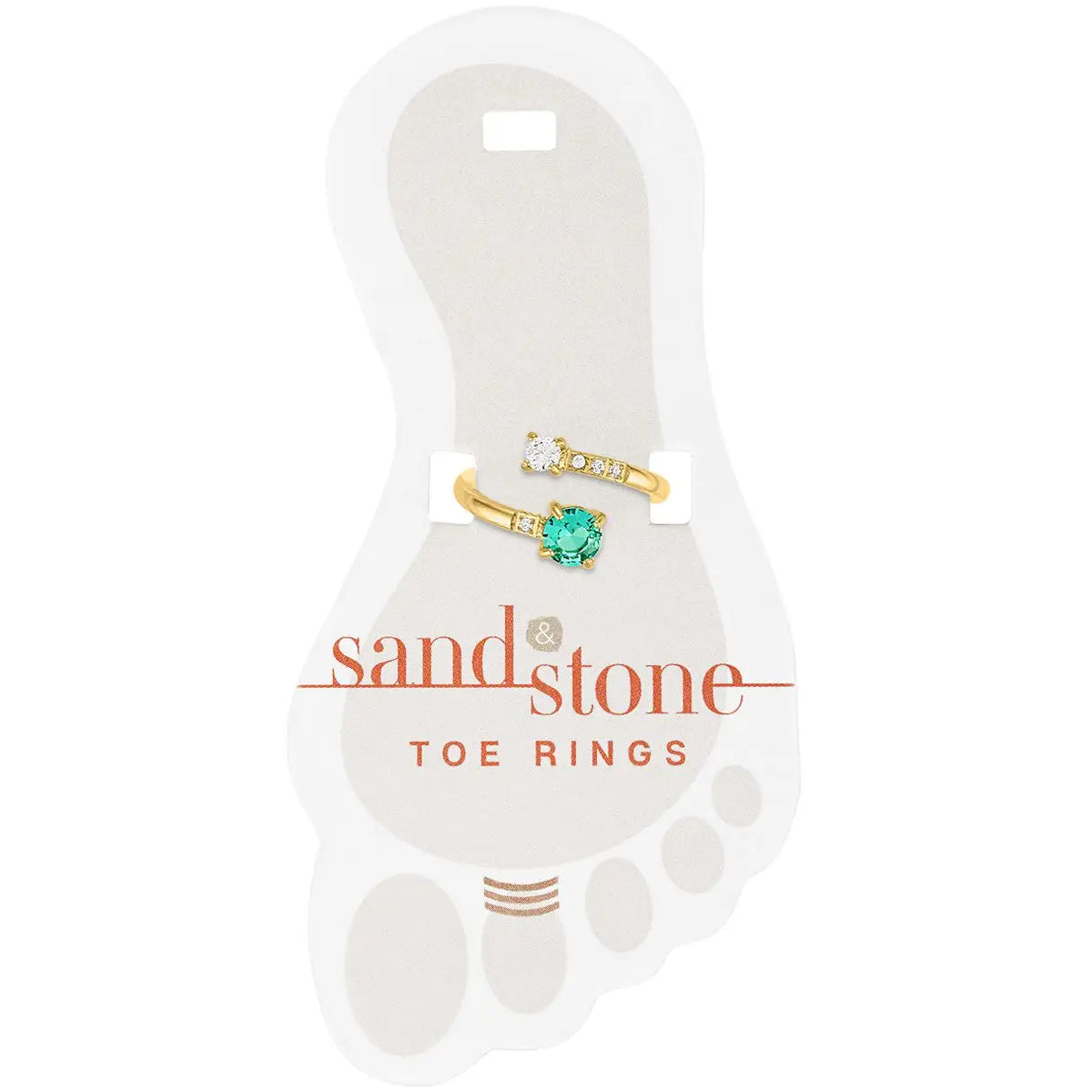 Sand & Stone Toe Rings (Gold)