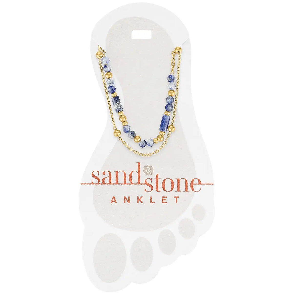 Sand & Stone Anklets (Gold)