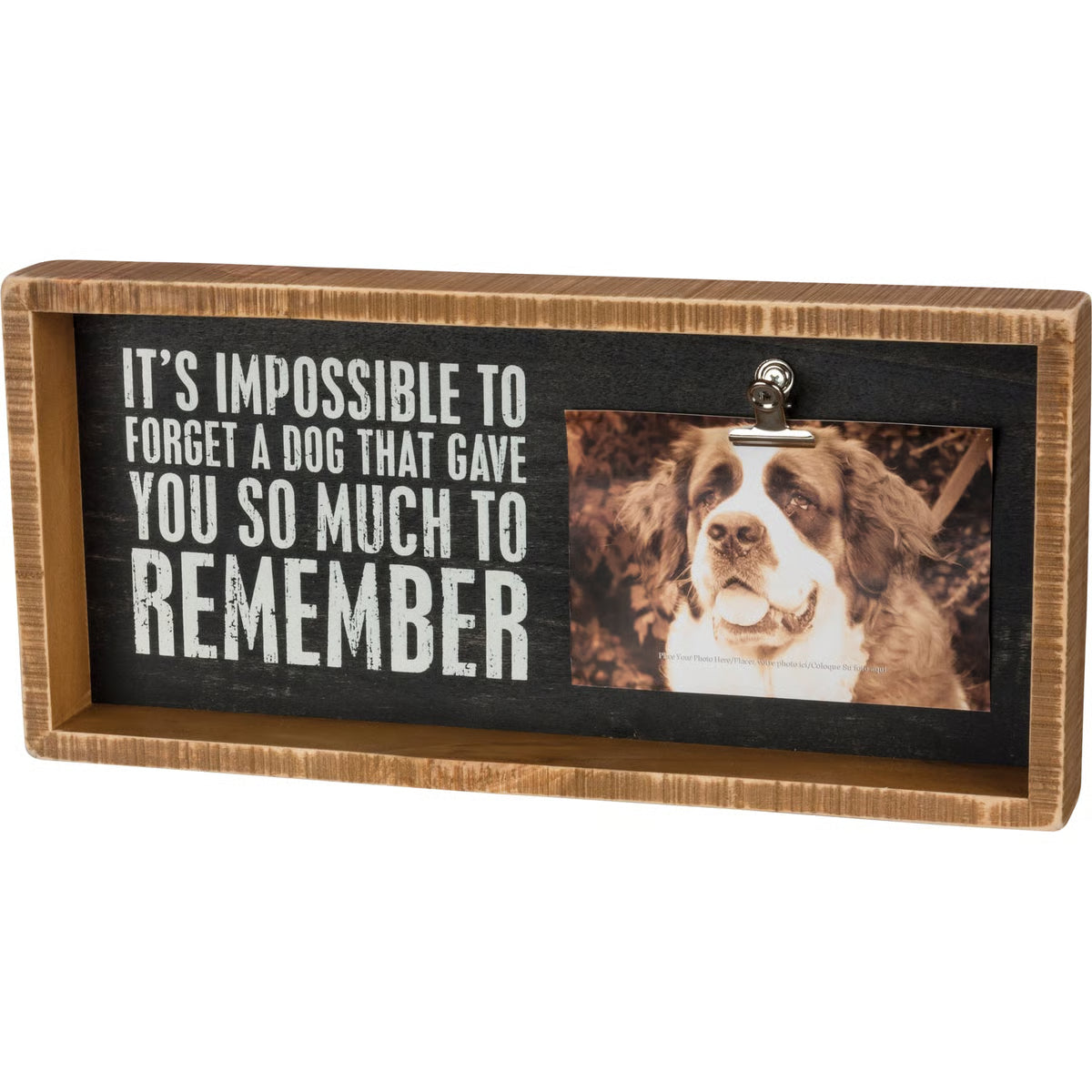 It's Impossible to Forget a Dog Inset Box Frame