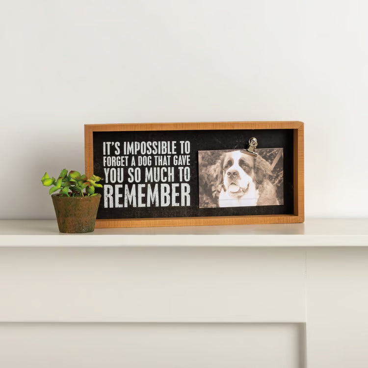 It's Impossible to Forget a Dog Inset Box Frame