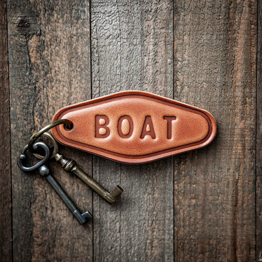 Boat Leather Leather Keychain Motel Style