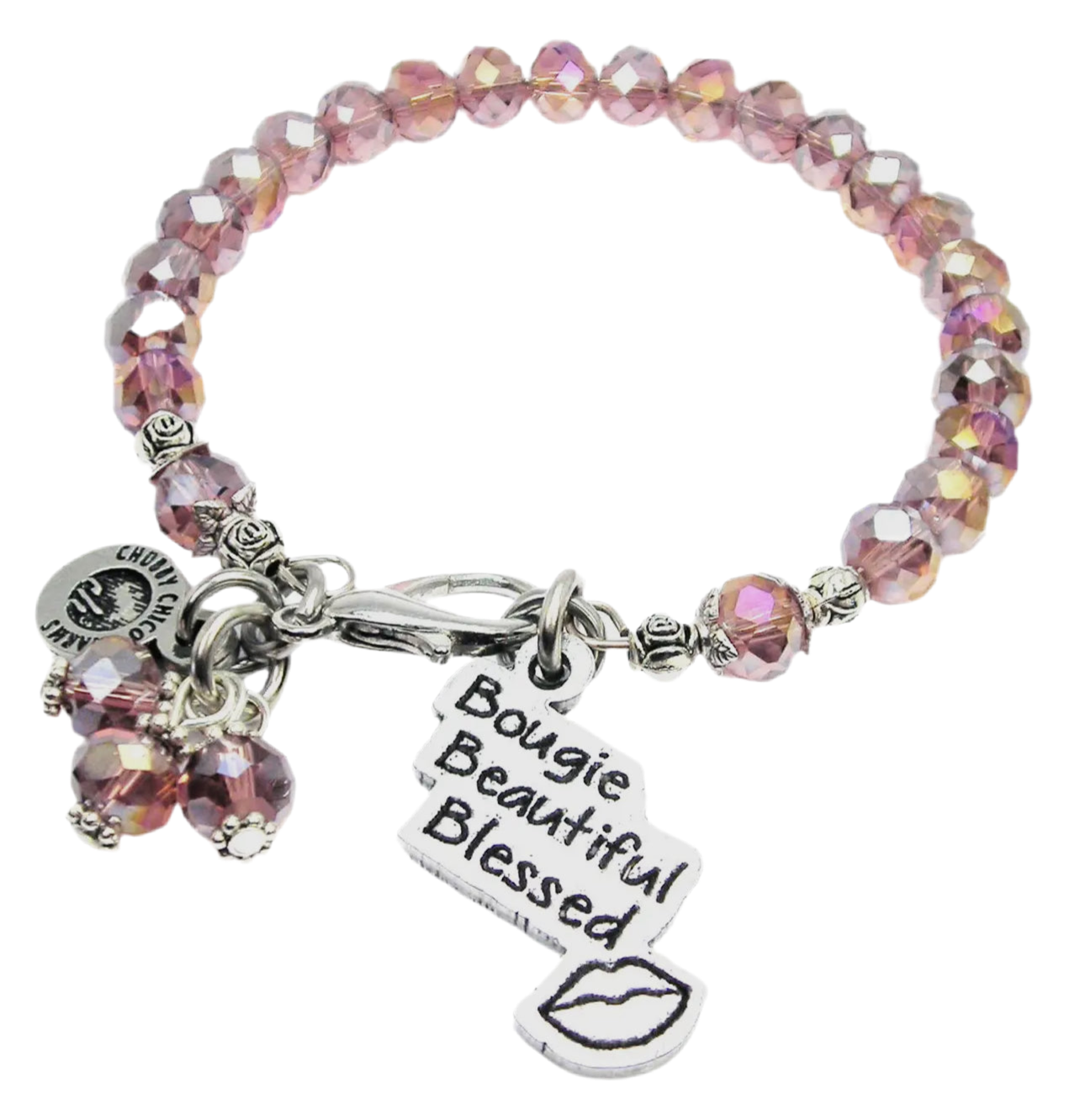 Bougie Beautiful Blessed Splash of Color Crystal Bracelet - White