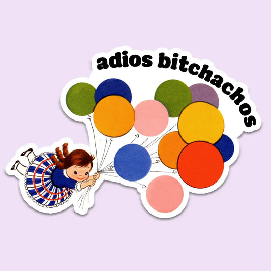 Adios Bitchachos Funny Vintage Sticker