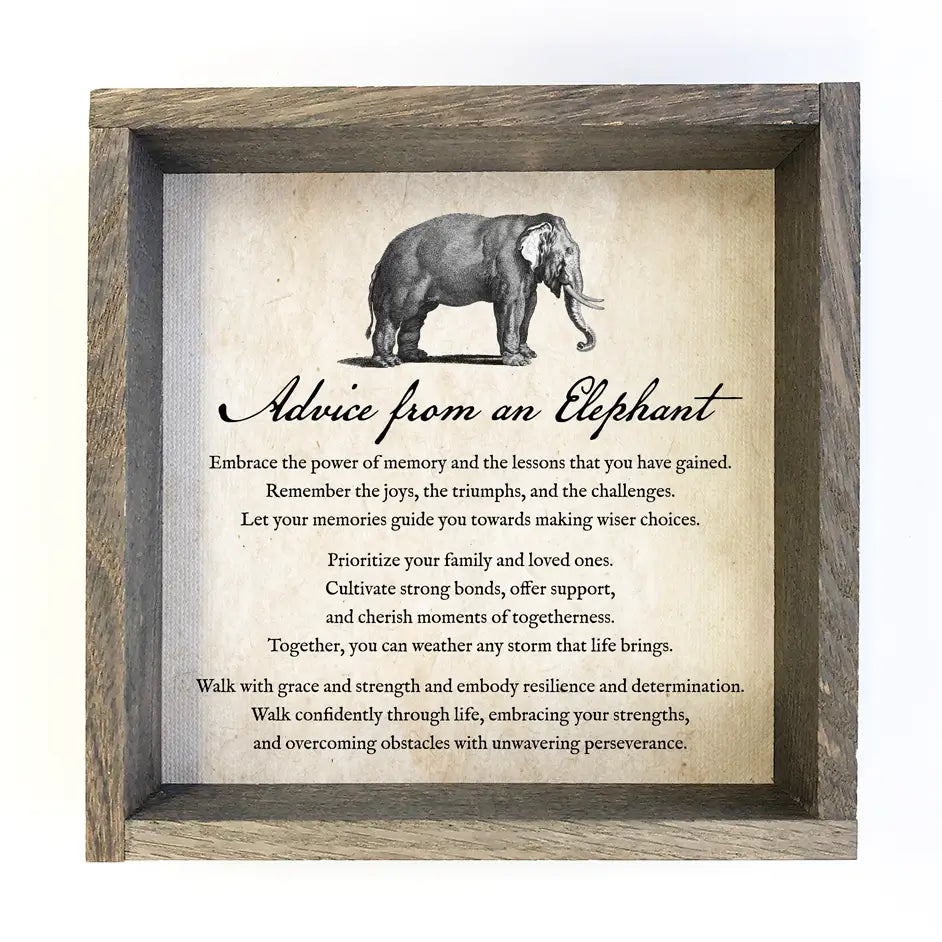 Advice from An Elephant Sign