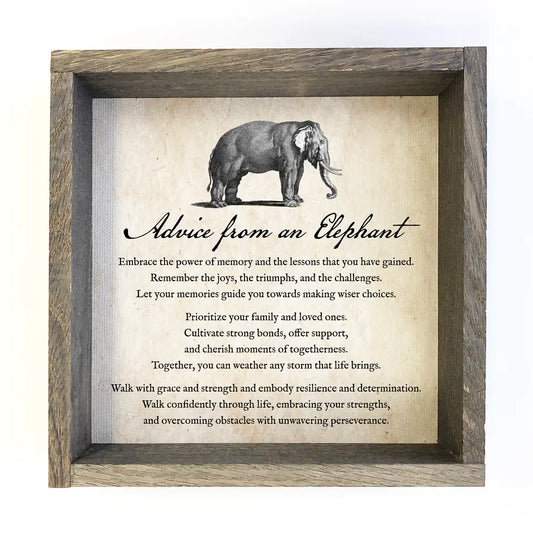 Advice from An Elephant Sign