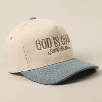 God Is Good All the Time Embroidery Trucker Hat