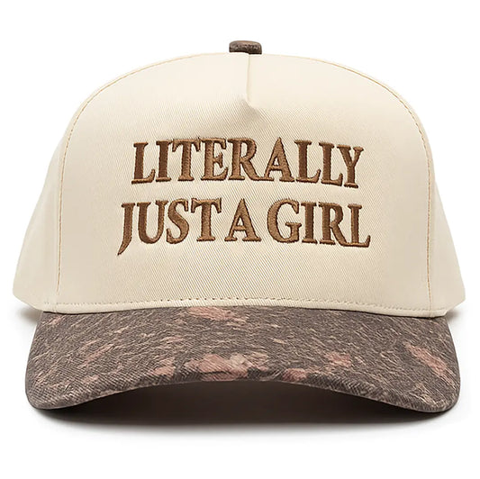 Literally Just A Girl Camo Trucker Hat