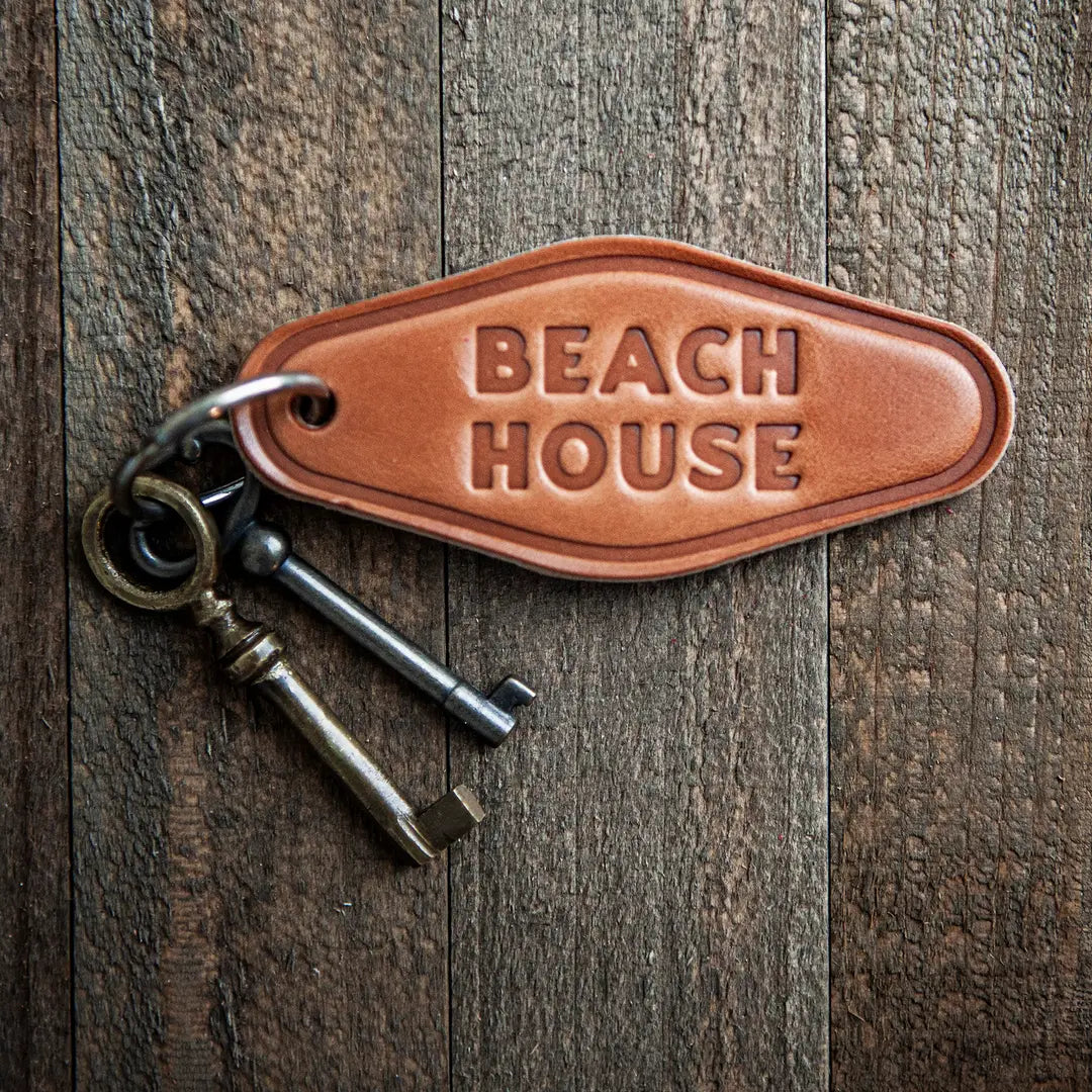 Beach House Leather Keychain Motel Style