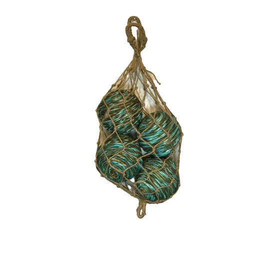 4 Shola Rope Ball Seafoam In Jute Bag