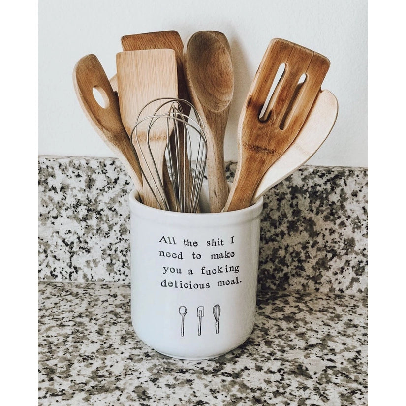 All The Shit I Need... Ceramic Utensil Holder