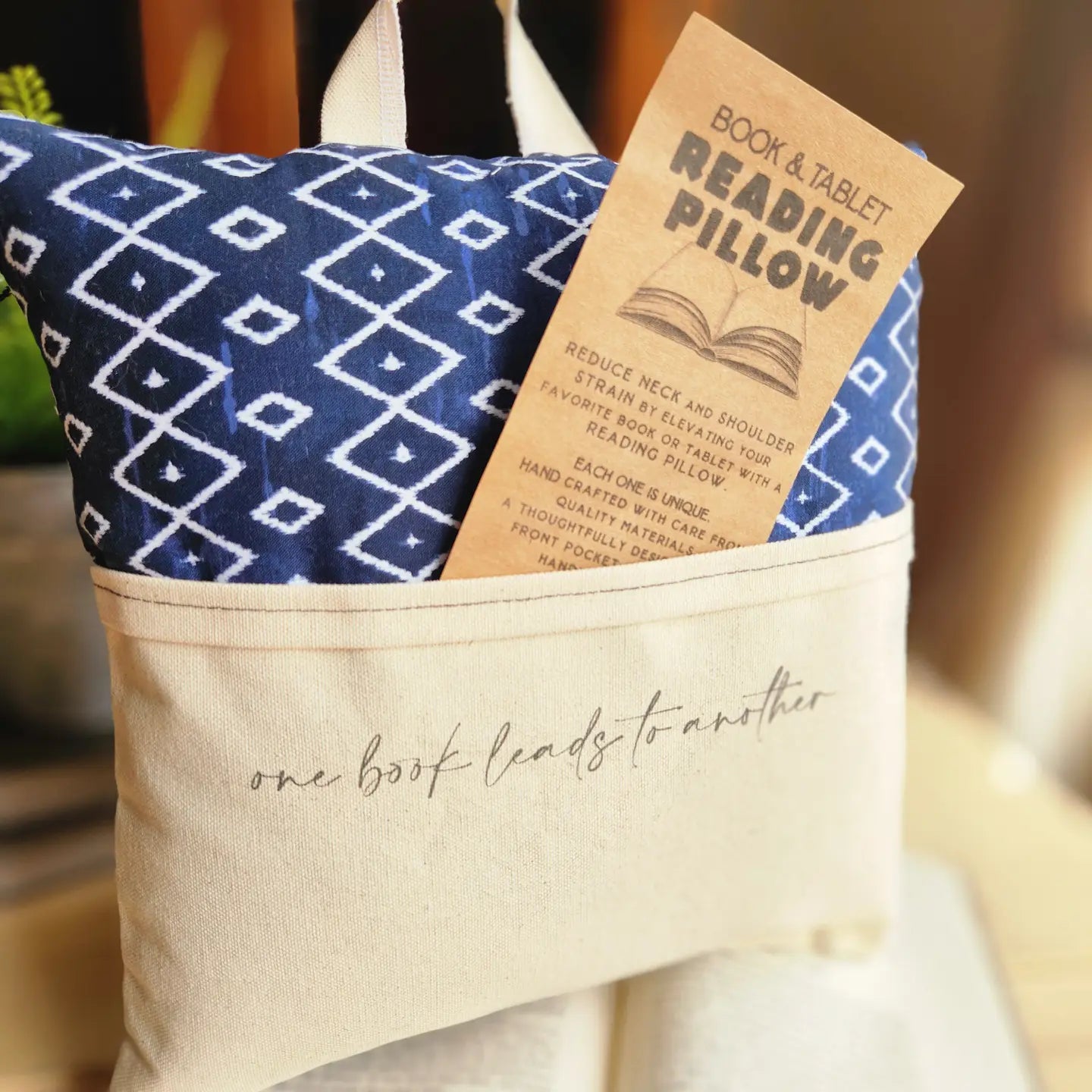 One Book Leads to Another Reading Pillow