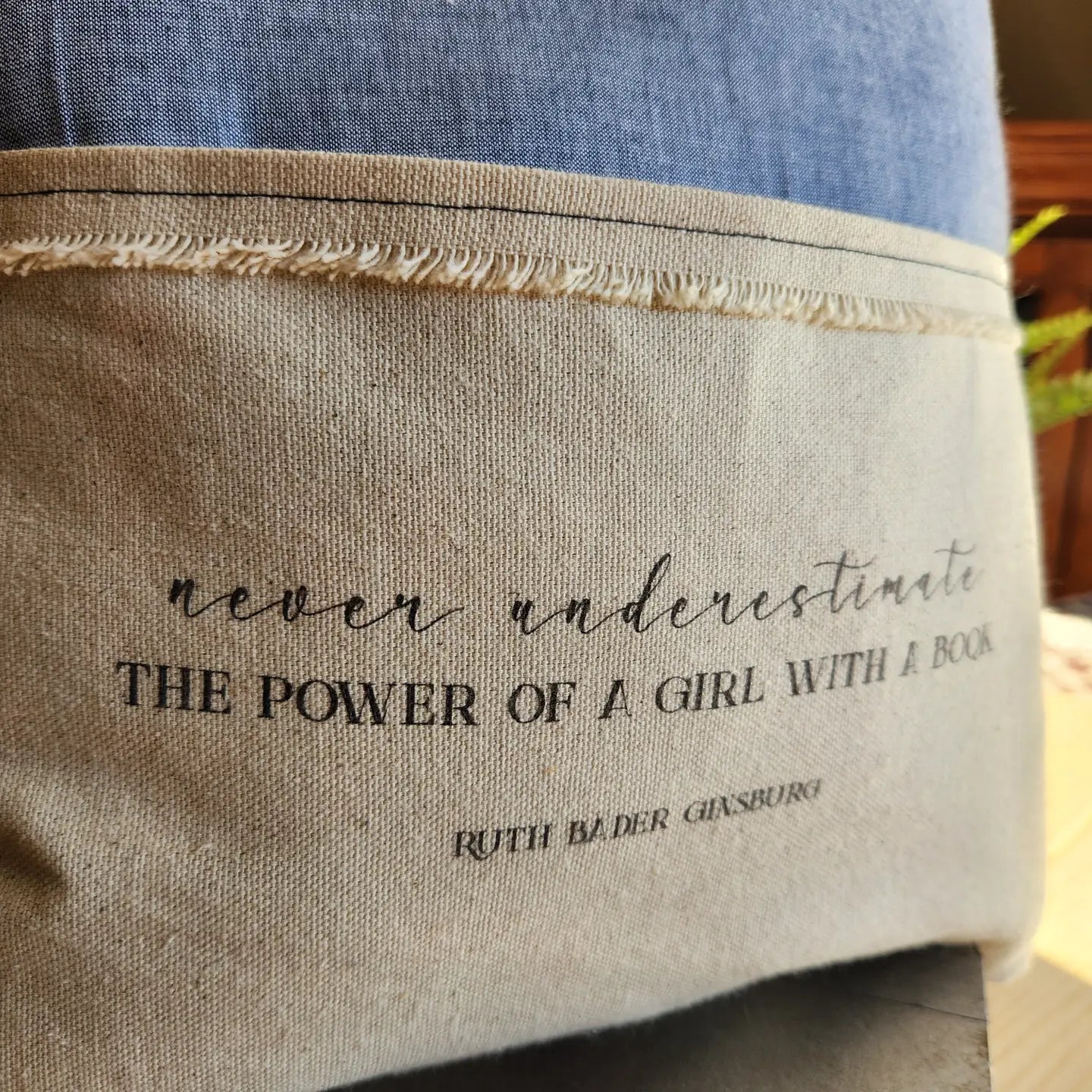Never Underestimate Reading Pillow