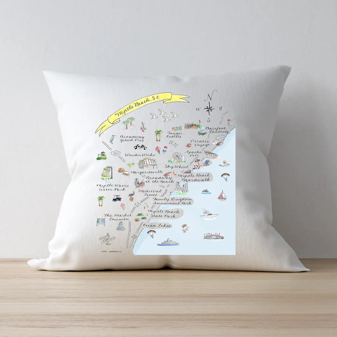 Myrtle Beach, SC Pillow
