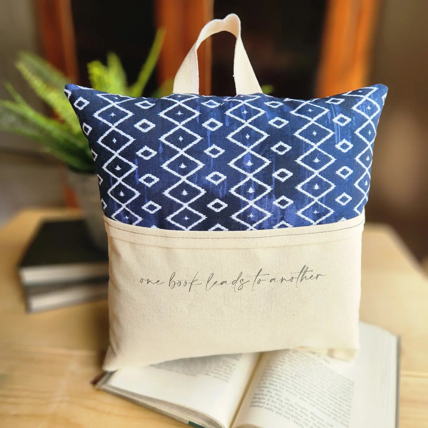 One Book Leads to Another Reading Pillow