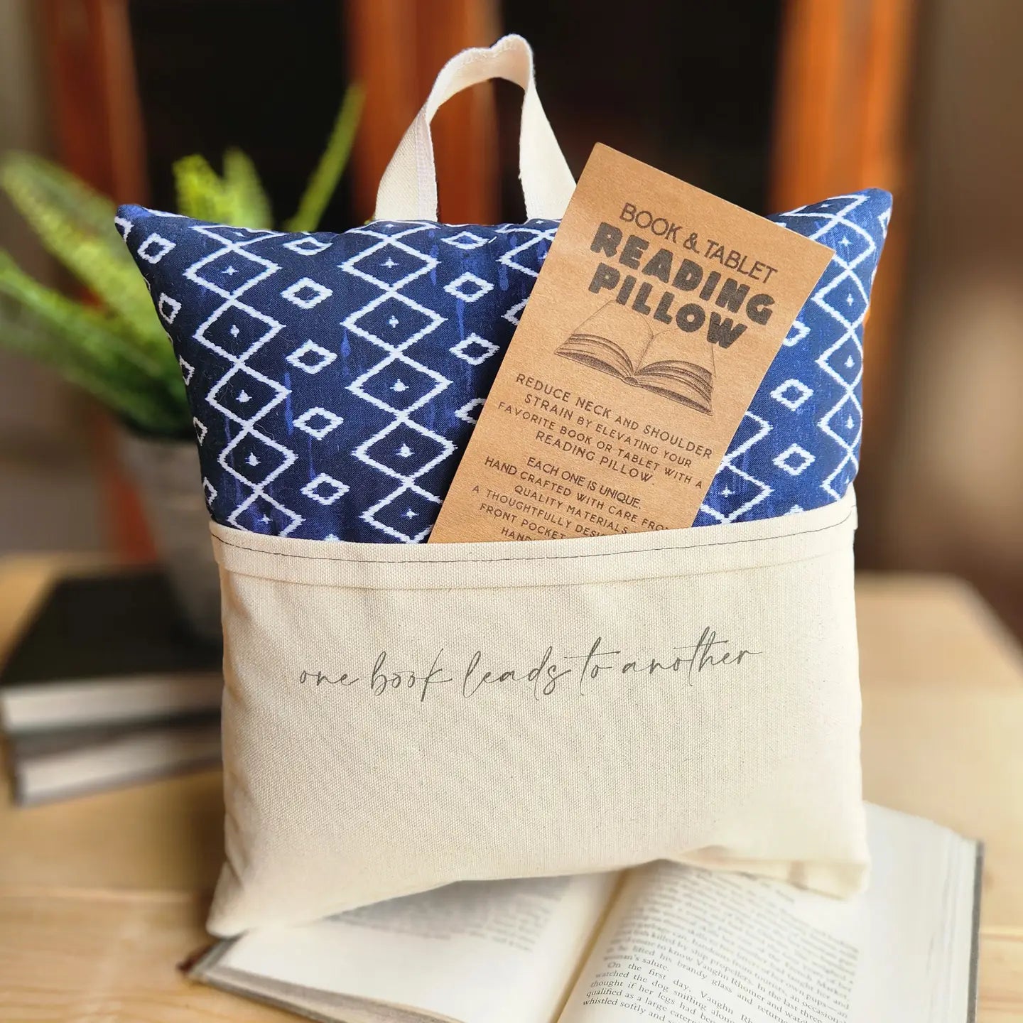 One Book Leads to Another Reading Pillow
