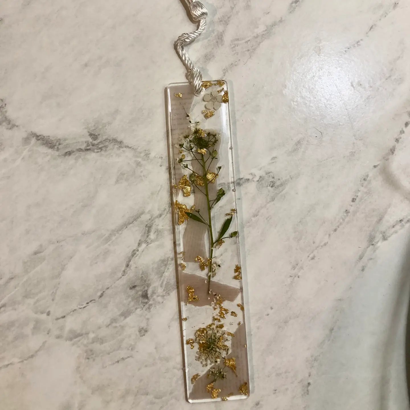 Vintage Floral Resin Bookmark