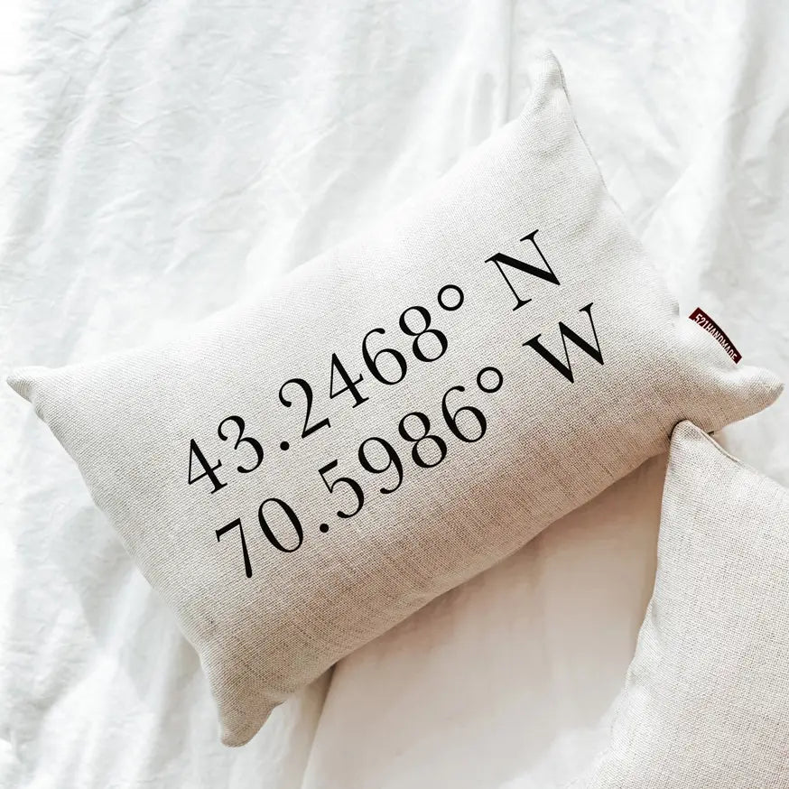 Custom Coordinates Pillow