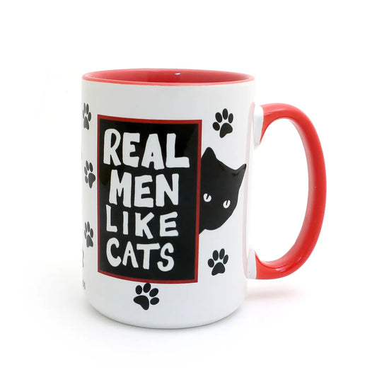 Real Men Like Cats 15 oz Mug