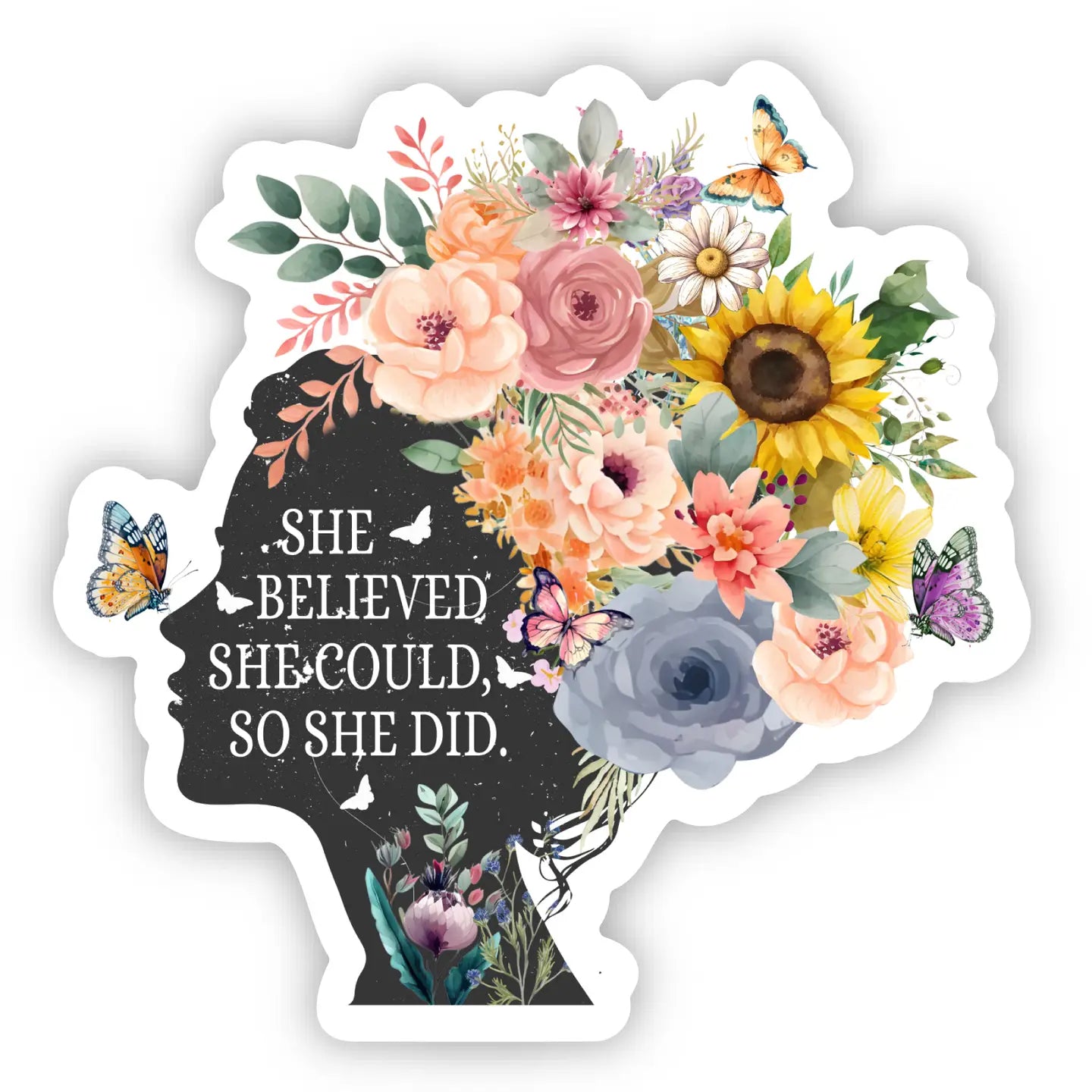 She Believed She Could So She Did Sticker