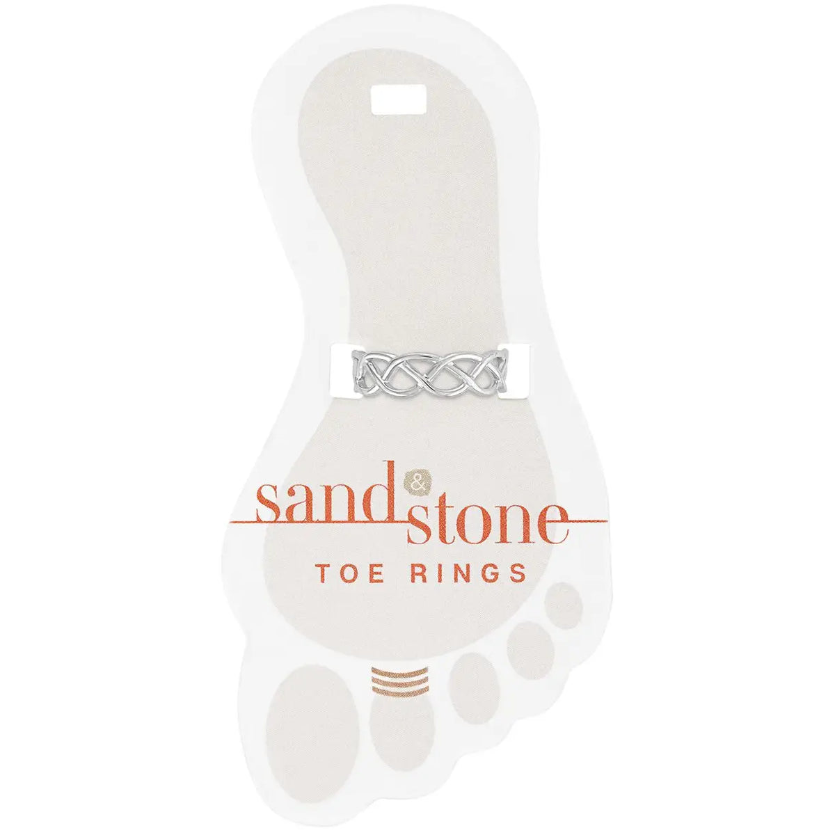 Sand & Stone Toe Rings (Silver)