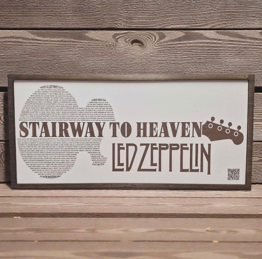 Led Zeppelin Stairway to Heaven Lyrics Sign