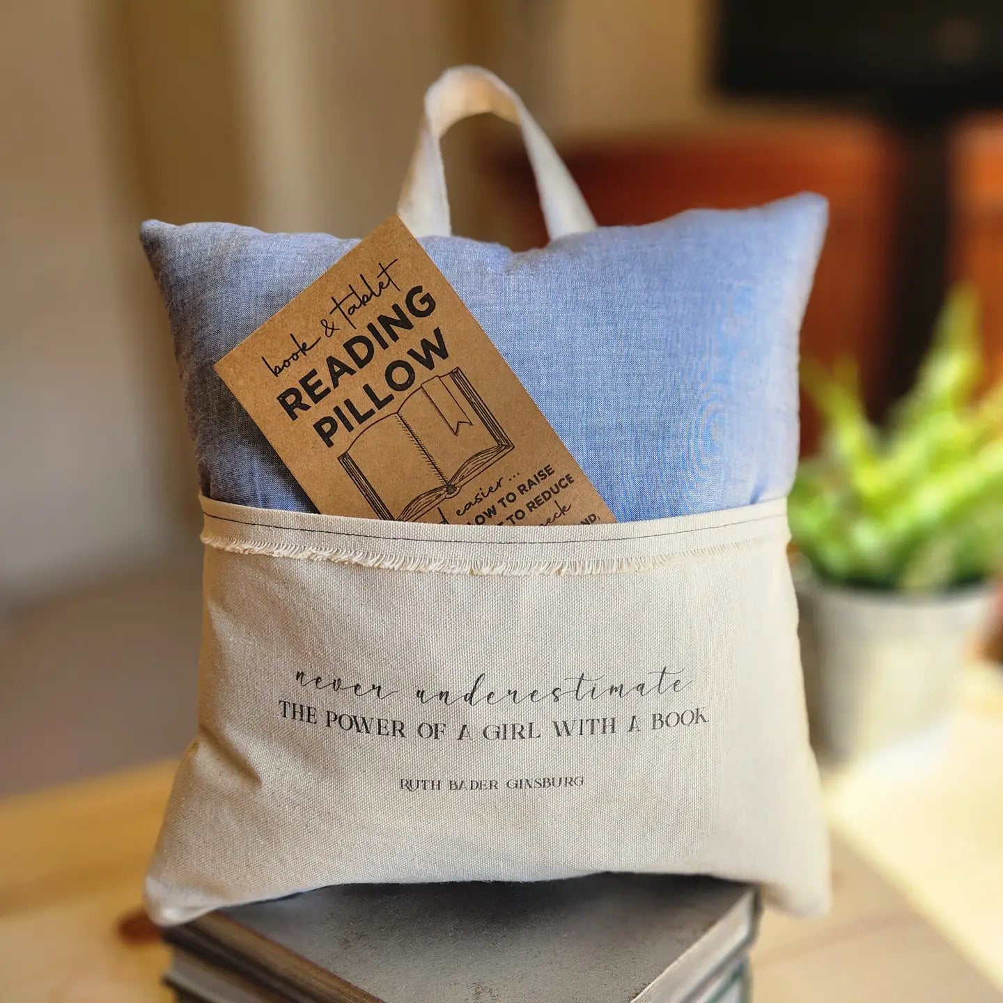 Never Underestimate Reading Pillow