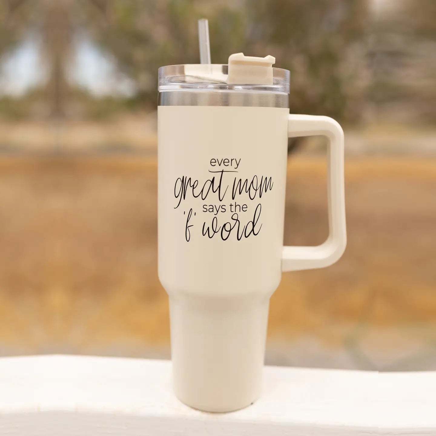 Every Great Mom Tumbler with Handle