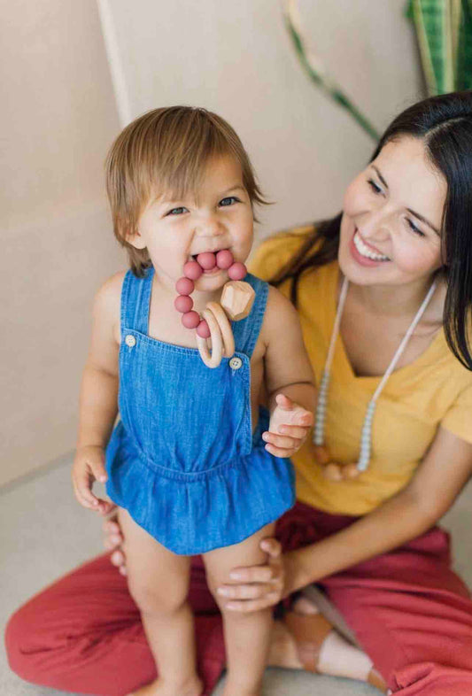 Hayes Silicone and Wood Teether Ring