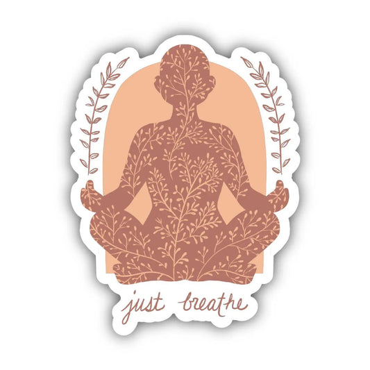 Just Breathe Positivity Sticker