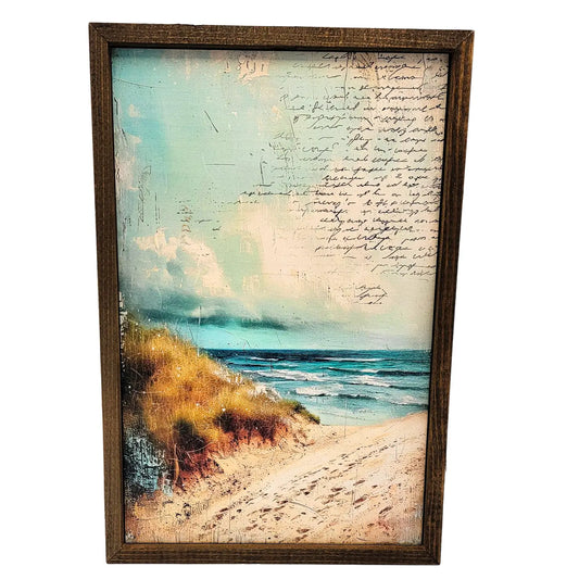 Late Summer Beach Day Watercolor Print